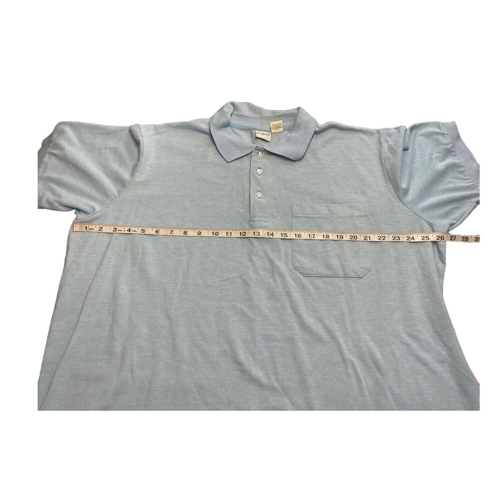 Haband Polo Shirt Men's 2X Blue Polyester Golf Performance Short Sleeve Collared - Picture 7 of 9